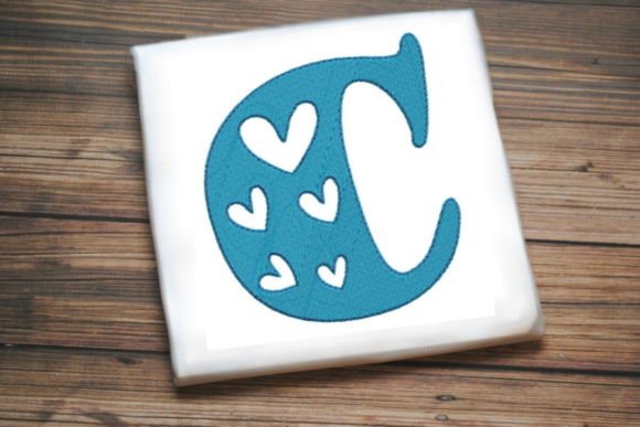 Alphabet Letter C Multi Heart