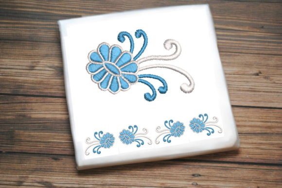 Elegant Blue White Flower