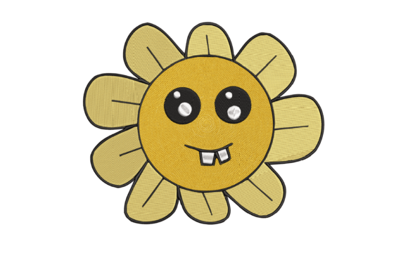 Flower Emoji: A Playful, Versatile Single Flower Embroidery Design
