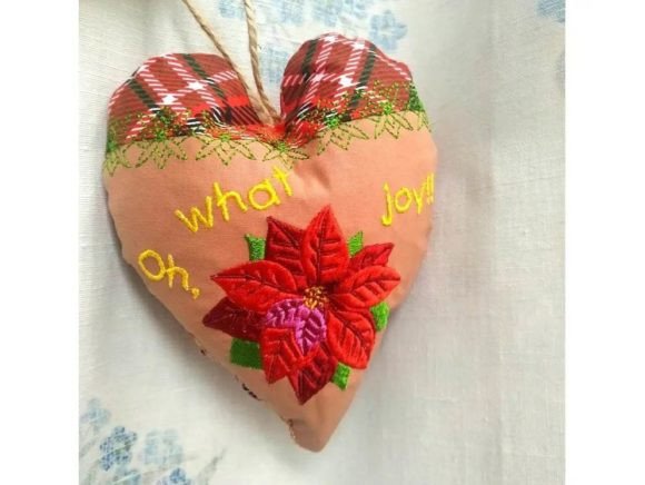 ITH Poinsettia Big Heart Set