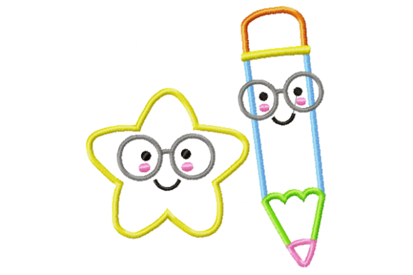 Pencil Star Applique